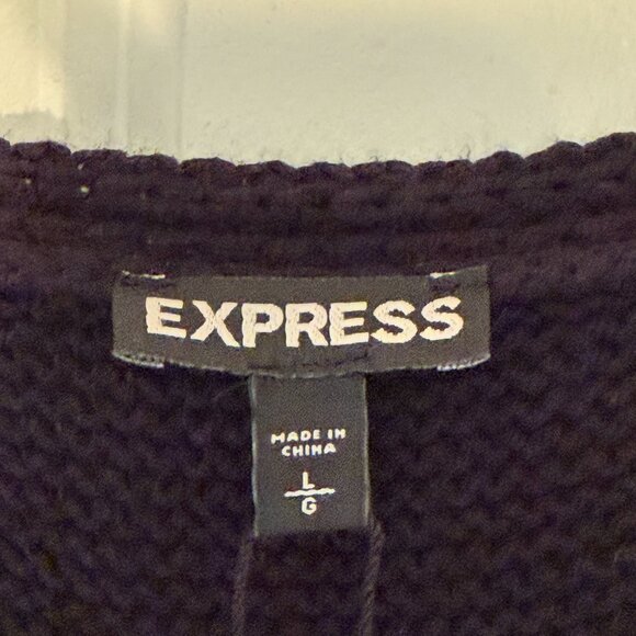 Women's Tunic Sweater, NWT, Express, Black, Large - Picture 5 of 6